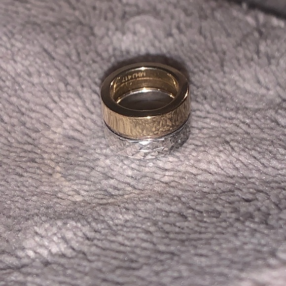 Lovely 10k Two Toned Circle Pendant - Picture 2 of 4